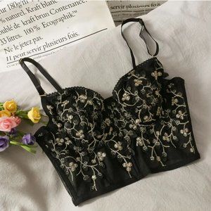 Floral Lace Bustier Top